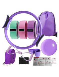 Kit de Pilates Yizocok con Anillo, Bandas y Pelota - 0.95 kg