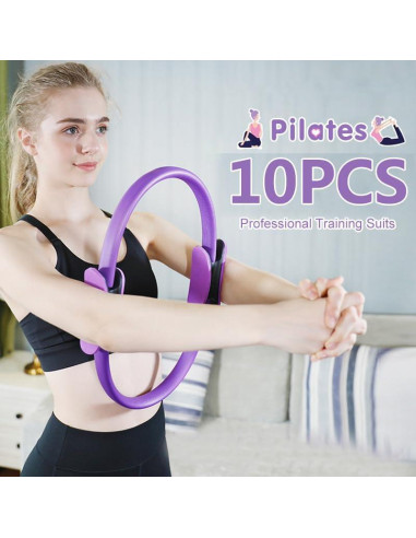 Kit de Pilates Yizocok con Anillo, Bandas y Pelota - 0.95 kg