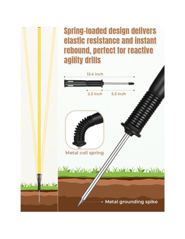 Postes de Agilidad GHB 1.83m Pack de 6 para Entrenamiento