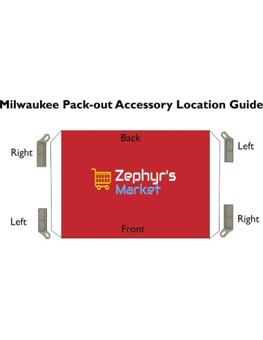 Soporte Milwaukee Packout Doble Nivel + Bisel Cuadrado Izquierdo