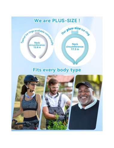 Enfriador de Cuello XINHOME Anillo de Hielo Reutilizable Azul