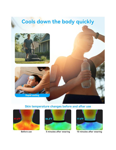 Enfriador de Cuello XINHOME Anillo de Hielo Reutilizable Azul