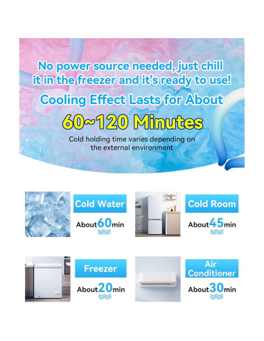 Enfriador de Cuello XINHOME Anillo de Hielo Reutilizable Azul