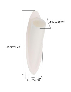 Tapones de Agujeros de Plástico MECCANIXITY 9mm Amarillo Blanco 100pcs 2