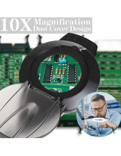 Lámpara de Aumento 10X KIRKAS con Luz LED 2200 Lúmenes 2