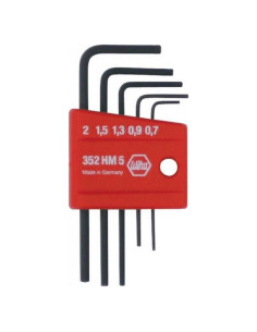 Juego de Llaves Hexagonales Cortas Wiha 35392 - 5 Piezas Métricas