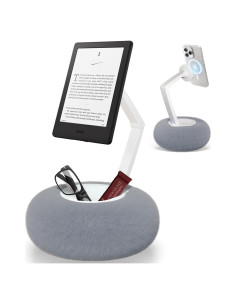 Soporte Magnético Ajustable para Kindle y Smartphones Gris