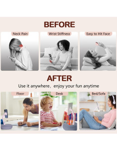 Soporte Magnético Ajustable para Kindle y Smartphones Gris 2