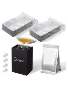 Contenedor de Desecho de Grasa Hushee con 30 Bolsas de Aluminio