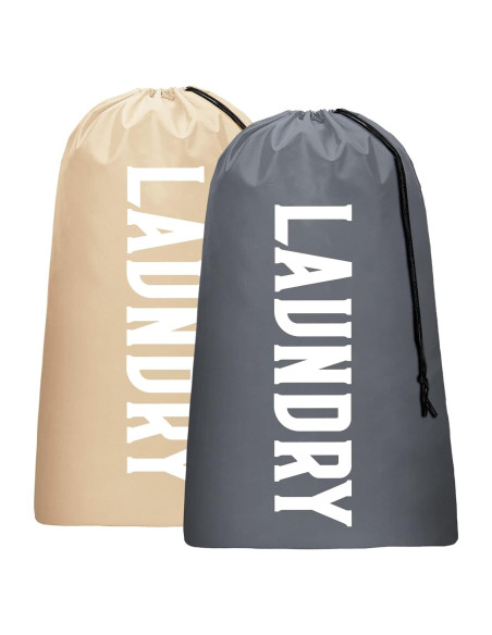 Bolsa de Lavandería XL Fiodrimy Caqui y Gris 61x91 cm 2 Unidades