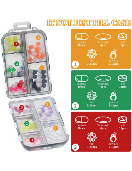 Organizador de Pastillas Semanal Patelai - 4 Piezas Portátil