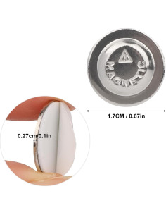 36 Soportes de Nombre Magnéticos Tinoaly Redondos 1.7cm Plata 2