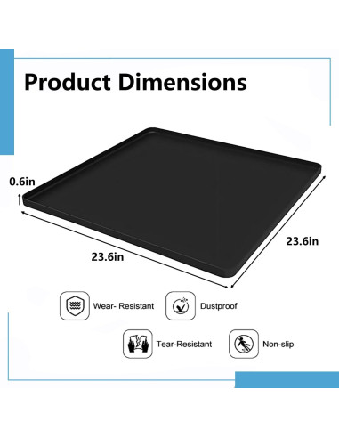 Alfombrilla de Silicona BOYUZHE 60x60 cm a Prueba de Fugas