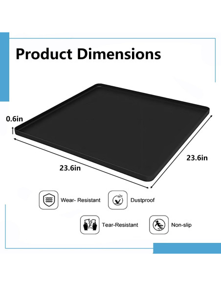 Alfombrilla de Silicona BOYUZHE 60x60 cm a Prueba de Fugas