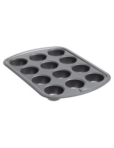 Molde para Muffins Mini GoodCook de 12 Tazas Antiadherente Gris