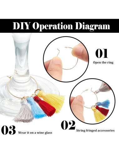 Kit de 88 Piezas de Charms para Copas de Vino Yingzhao