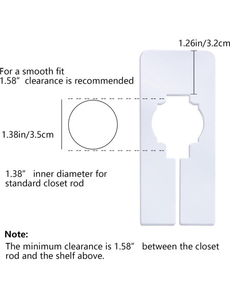 30 Divisores de Ropa Blancos Starfa Lab, Rectangulares y Reutilizables