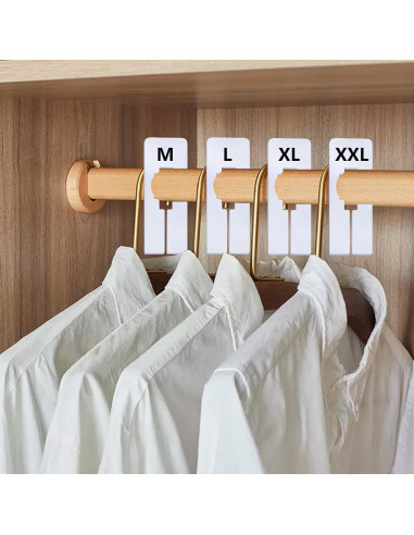 30 Divisores de Ropa Blancos Starfa Lab, Rectangulares y Reutilizables