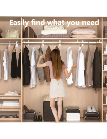 30 Divisores de Ropa Blancos Starfa Lab, Rectangulares y Reutilizables