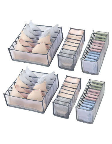 Organizador de Cajón GWSNIO 6 Pcs Plegable para Ropa Interior