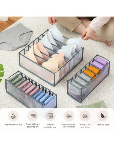 Organizador de Cajón GWSNIO 6 Pcs Plegable para Ropa Interior