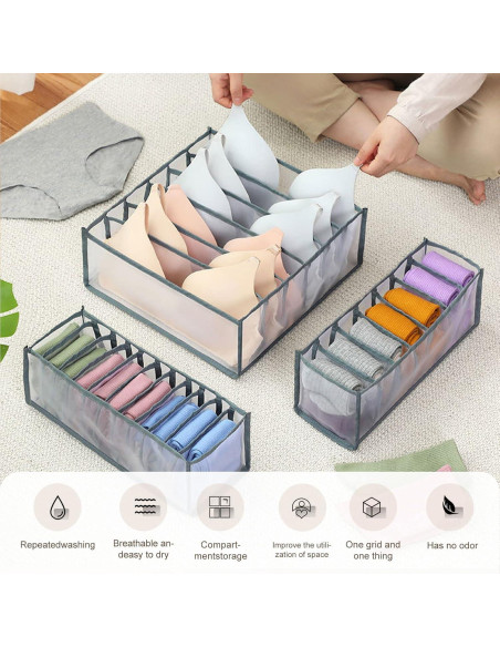 Organizador de Cajón GWSNIO 6 Pcs Plegable para Ropa Interior