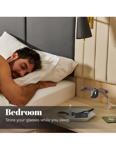 Soporte para Gafas Autoadhesivo Senbos - 8 Piezas, Negro