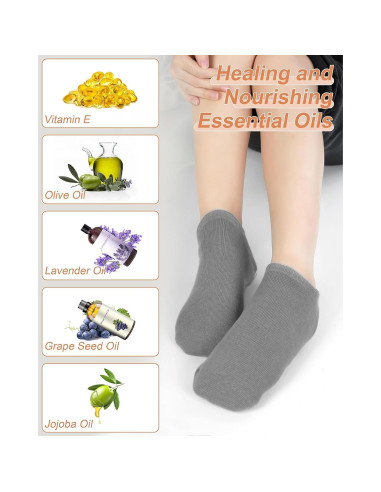 Calcetines Hidratantes DF para Pies Secos y Agrietados - 2 Pares