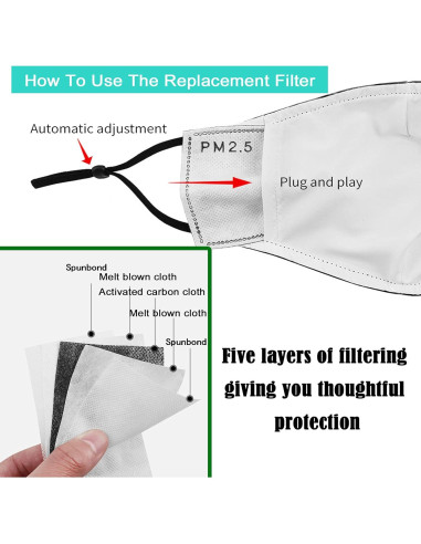 Máscara de Payaso Aterrador Reutilizable con Filtros PM2.5