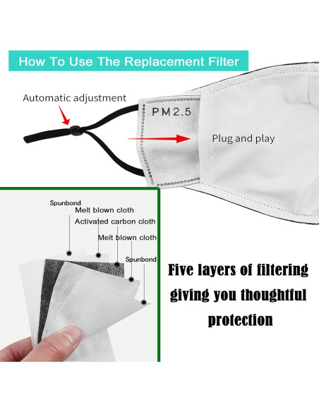 Máscara de Payaso Aterrador Reutilizable con Filtros PM2.5