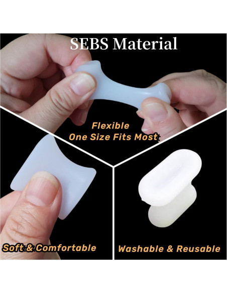 Separadores de Dedos de Gel Dlosn - 12 Paquetes para Alivio de Juanetes