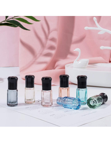 14 Botellas de Rodillo de Vidrio 3ml BENECREAT Aromaterapia