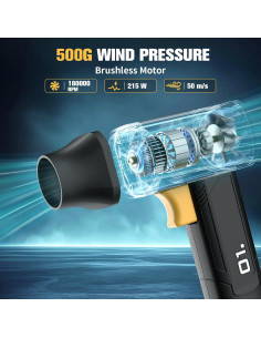 Soplador de Aire Comprimido 215W SIX CRAFTSMEN 180000 RPM 2