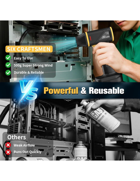 Soplador de Aire Comprimido 215W SIX CRAFTSMEN 180000 RPM