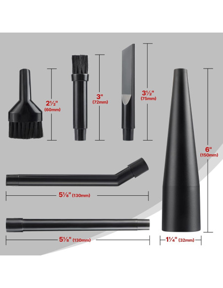 Kit de Boquillas de Limpieza Micro Shop-Vac 6 Piezas 3.18 cm