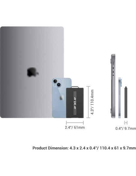 Estuche de Aluminio para 12 Micro SD y 4 SD Jinjiacheng Negro