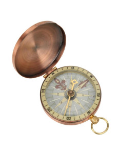 Brújula de bolsillo Joyzan vintage de cobre para camping
