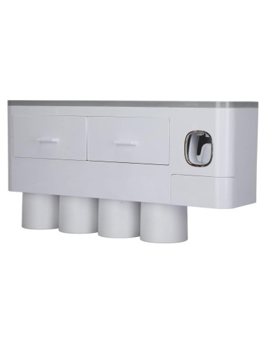 Soporte para Cepillos de Dientes con Dispensador Automático Evhooe