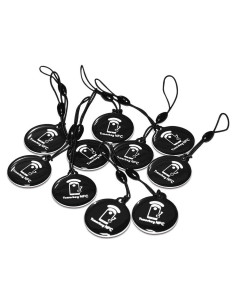 10 Llaveros NFC Timeskey NTAG215 Programables a Prueba de Agua