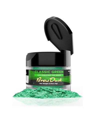Polvo de Cerveza Verde Clásico Bakell 4g Brillo Comestible