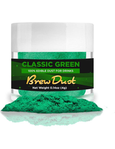 Polvo de Cerveza Verde Clásico Bakell 4g Brillo Comestible