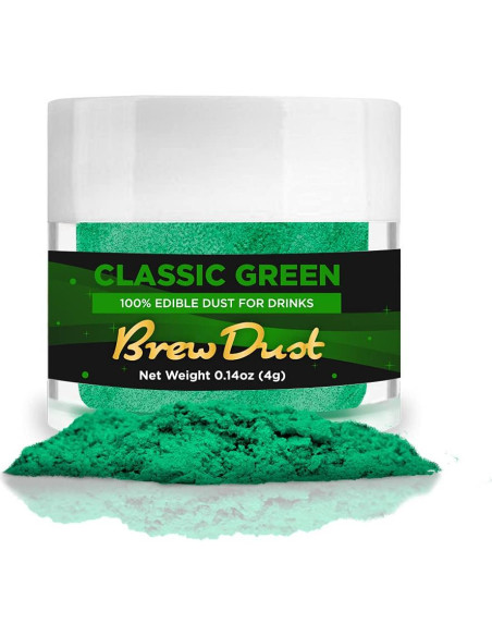 Polvo de Cerveza Verde Clásico Bakell 4g Brillo Comestible