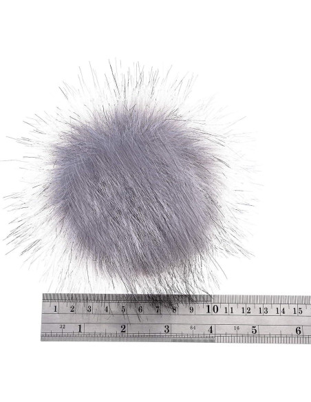 Bola de Pompón Fluffy Boao 10 cm con Botón Removible - 8 Colores