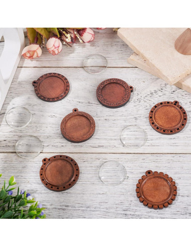 Bandejas de Pendientes de Madera Cheriswelry 24 Piezas DIY