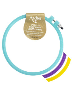 Aro de Bordado Anchor Sparkle 15.24 cm Azul/Púrpura