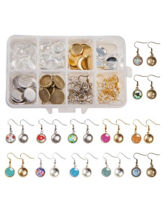 Kit de Fabricación de Pendientes DIY SUNNYCLUE 20 Pares 12mm