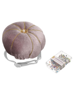 Almohadilla de Muñeca Harfington Gris con 100 Agujas para Costura