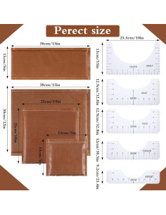 Kit de Prensa Térmica 9 Piezas Teflón Mekueeex 2