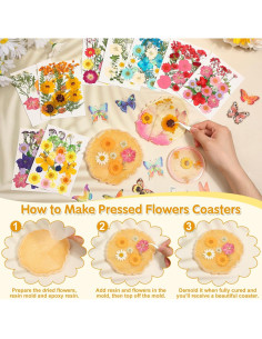 235 Piezas Flores Secas Prensadas Cruzix para Manualidades 2
