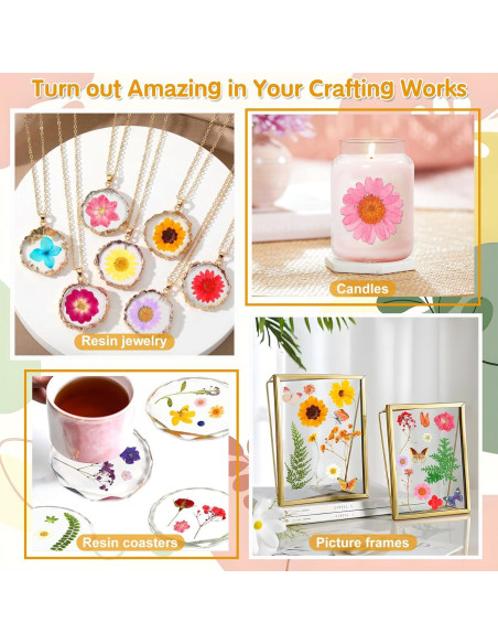 235 Piezas Flores Secas Prensadas Cruzix para Manualidades